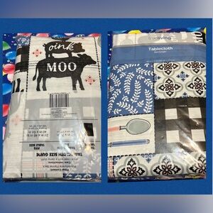 New 1 Hudson Farmhouse Peva Animal TrueLiving Rectangle Tablecloth 52 in x 70 in